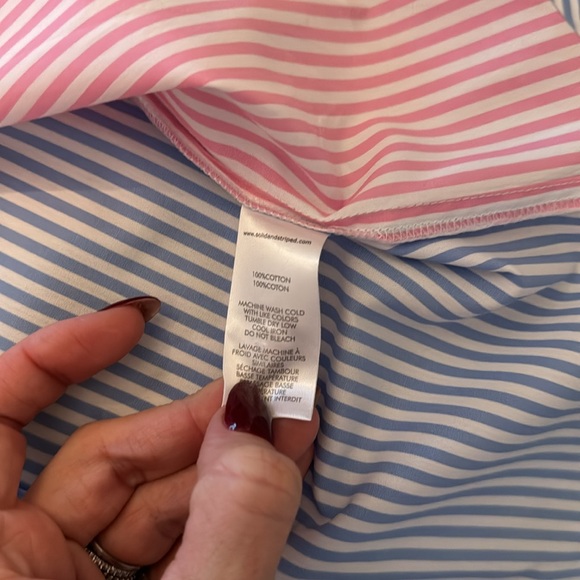 Solid and striped multicolored button-down extra small - Picture 3 of 4